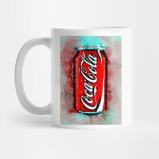 Watercolor Coke Can Mug